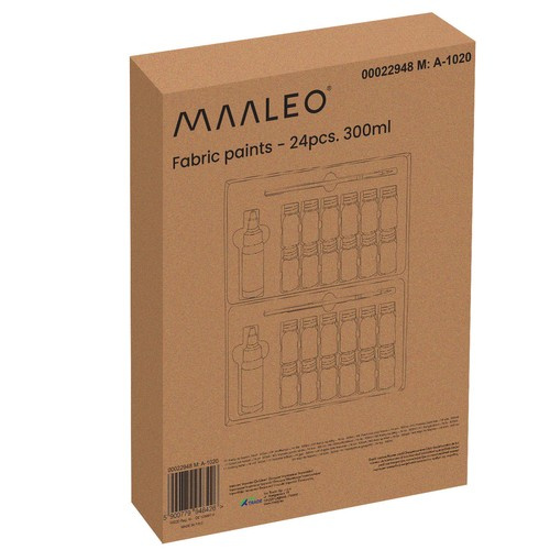 Audinių dažai Maale, 24 vnt. 300 ml.