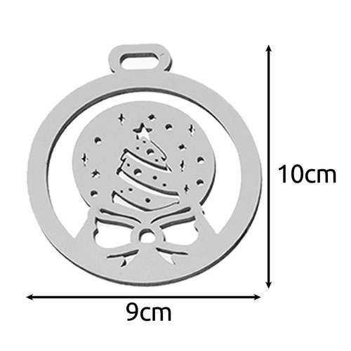 Mediniai kalėdiniai papuošalai ruhhy, 20 vnt., 9 cm, balti