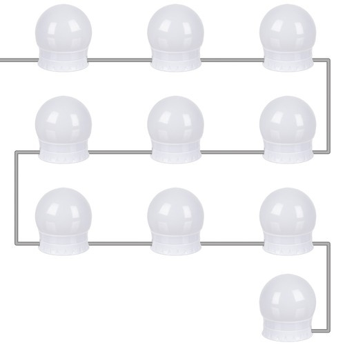 Veidrodinės / tualetinio staliuko led lempos - 10 vnt.