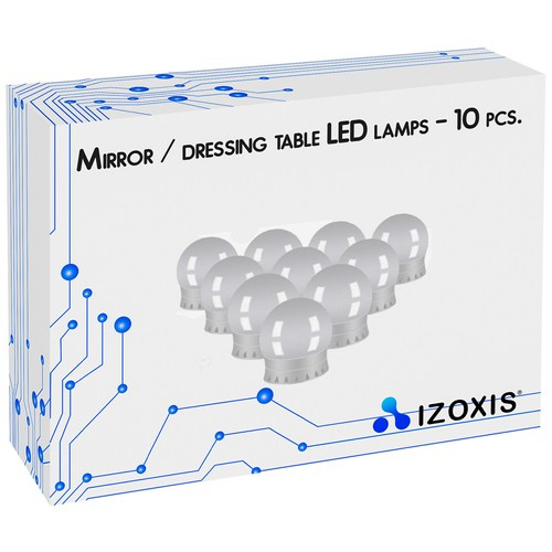 Veidrodinės / tualetinio staliuko led lempos - 10 vnt.