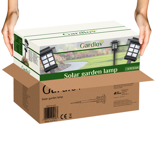 Energetiškai efektyvios saulės sodo lempos 37x8,5 cm