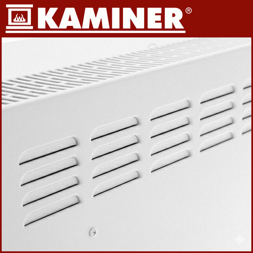 Elektrinis stiklinis radiatorius kaminer zelva 2500w