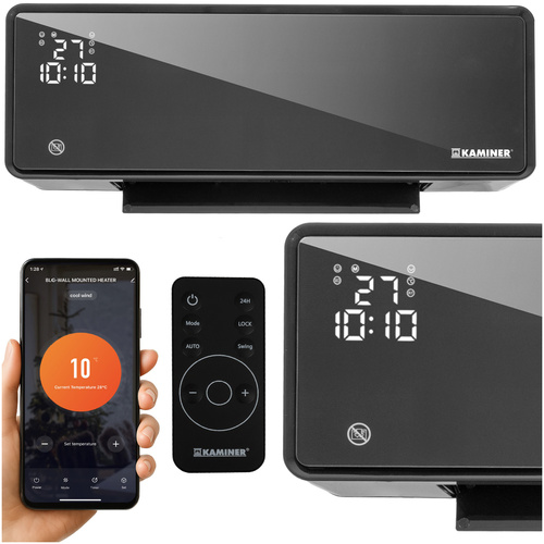 Oro šildytuvas kaminer zelvion 2000w su wifi valdymu ir nuotoliniu pultu