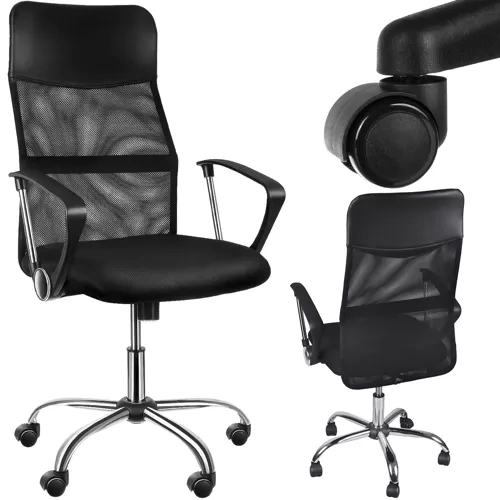 Biuro kėdė Malatec Mesh, juoda