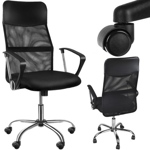 Biuro kėdė Malatec Mesh, juoda