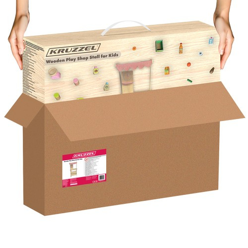 Medinis vaikų prekybos kioskas 94x29x44,5 cm