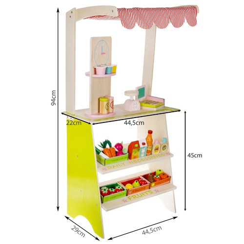 Medinis vaikų prekybos kioskas 94x29x44,5 cm