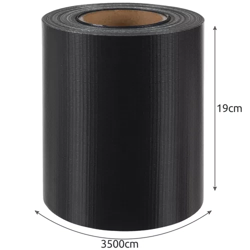 Tvoros juosta gardlov pvc 19cm x 35m 450g/m2 antracitas