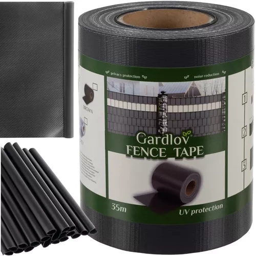 Tvoros juosta gardlov pvc 19cm x 35m 450g/m2 antracitas