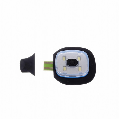 Žieminė kepurė su žibintuvėliu - juoda, universali dydis, usb įkrovimas