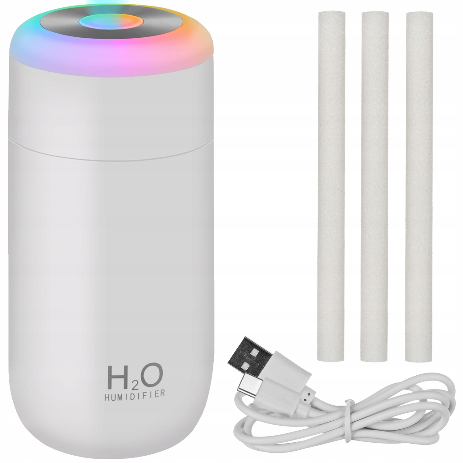 Mini USB drėkintuvas ultragarsinis 300 ml aromaterapija 16367