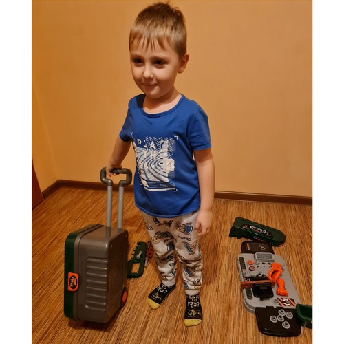 Vaikų dirbtuvės su įrankiais ir lagaminu kruzzel 24648