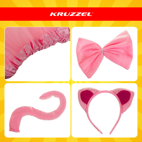 Katės kostiumas mergaitei, rožinis, 4 dalių, kruzzel 26517