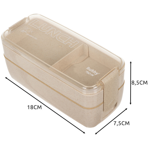 Ekologiška priešpiečių dėžutė su įrankiais 750 ml