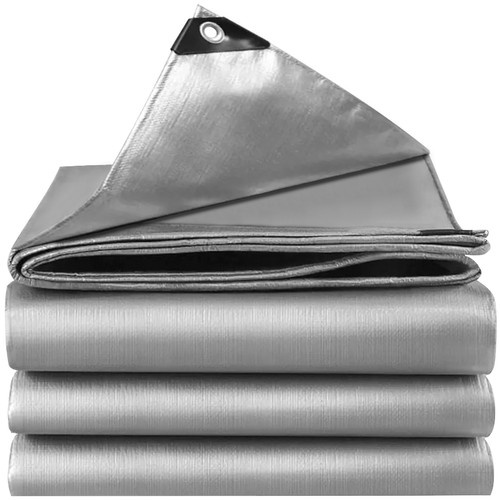 Brezentas gardlov 4x5 m hdpe, 120 g/m2, sidabrinis
