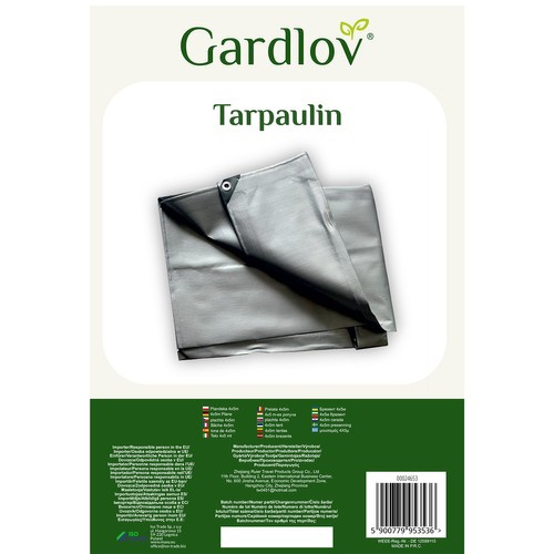 Brezentas gardlov 4x5 m hdpe, 120 g/m2, sidabrinis 1