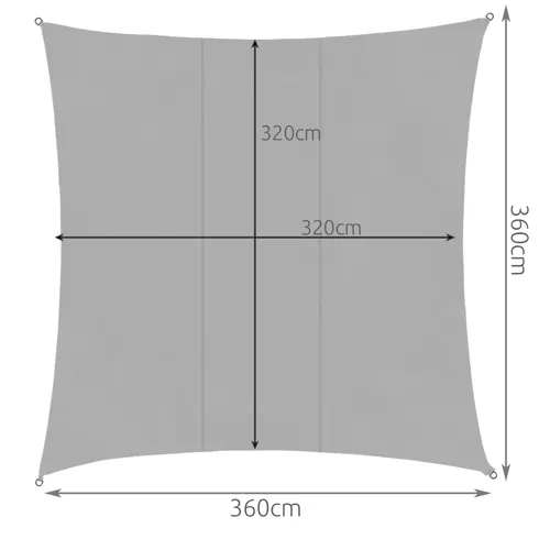 Šešėlinė burė 3,6x3,6 m