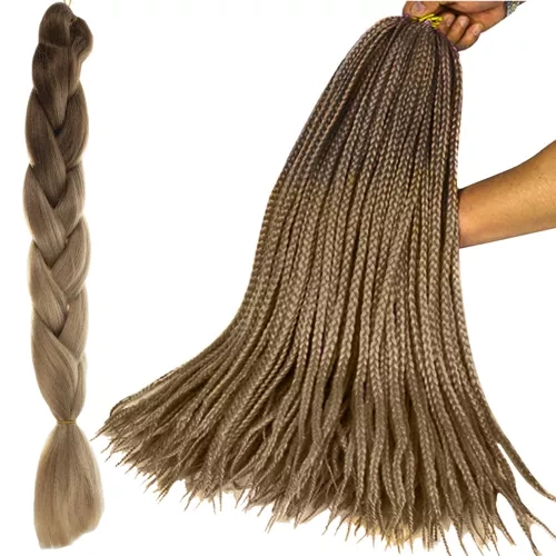 Madingos blondinės ombre sintetinės pynės 60 cm