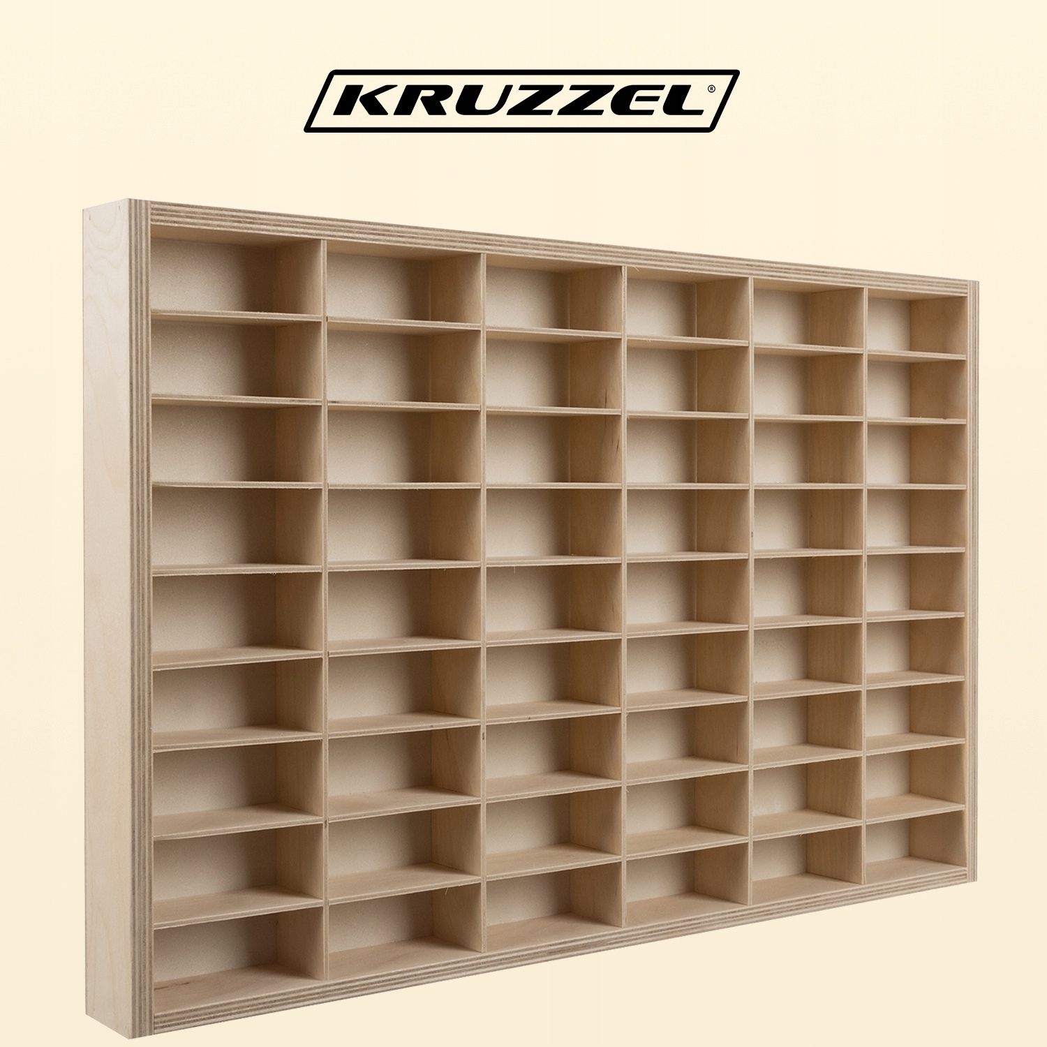 Medinė lentyna automobiliams kruzzel, 60x40x5.3cm, ruda