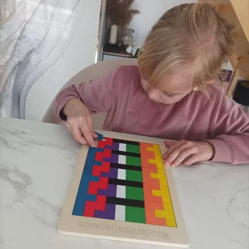 Medinė loginė dėlionė, 40 dalių