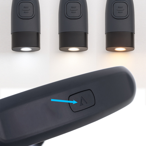 Kaklo skaitymo lempa izoxis led usb-c įkraunama