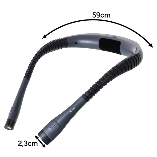 Kaklo skaitymo lempa izoxis led usb-c įkraunama
