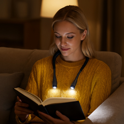 Kaklo skaitymo lempa izoxis led usb-c įkraunama