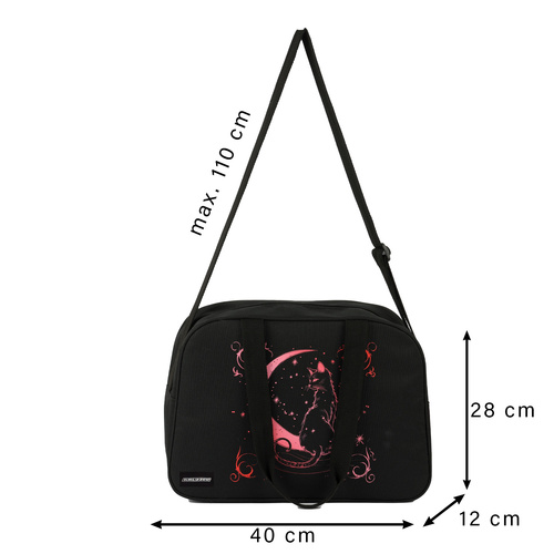 Mokyklinė sportinė kuprinė kruzzel 26516, 13 l talpos, juoda/rožinė