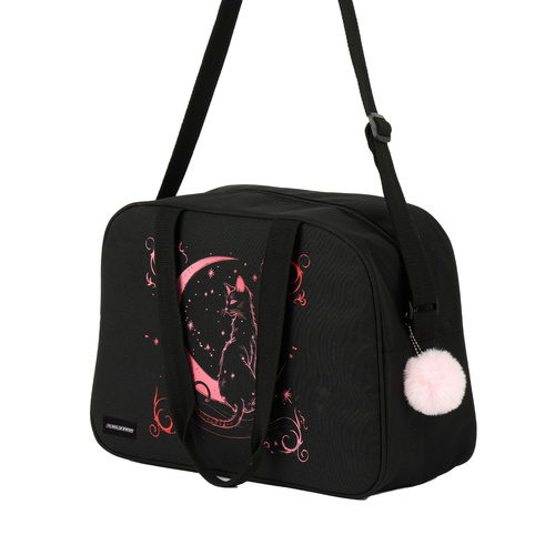 Mokyklinė sportinė kuprinė kruzzel 26516, 13 l talpos, juoda/rožinė
