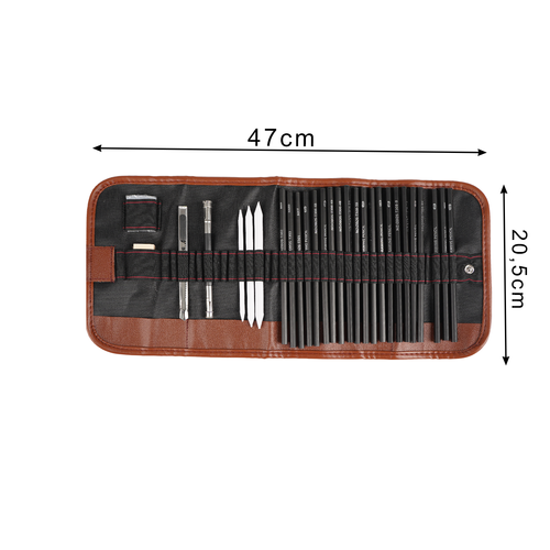 Profesionalus eskizų rinkinys su dėklu 47x20,5 cm
