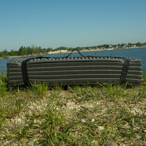 Sulankstomas kilimėlis trizand, 180x60x1cm, juodas