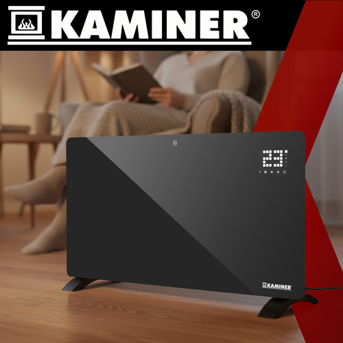 Elektrinis stiklo šildytuvas kaminer zelva 2500w