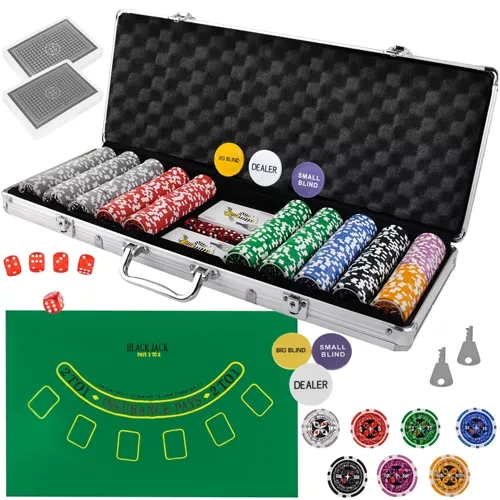 Pokerio rinkinys lagamine 500 žetonų 23529