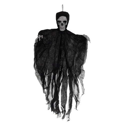 Dekoracija ruhhy kabantis skeletas 70 cm