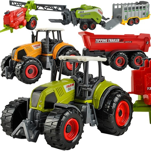 Žemės ūkio transporto priemonių rinkinys vaikams - 6 dalių