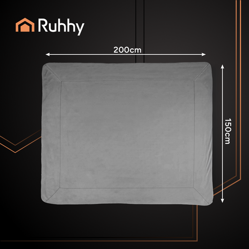 Dvipusis pledas ruhhy 150x200 cm tamsiai pilkas