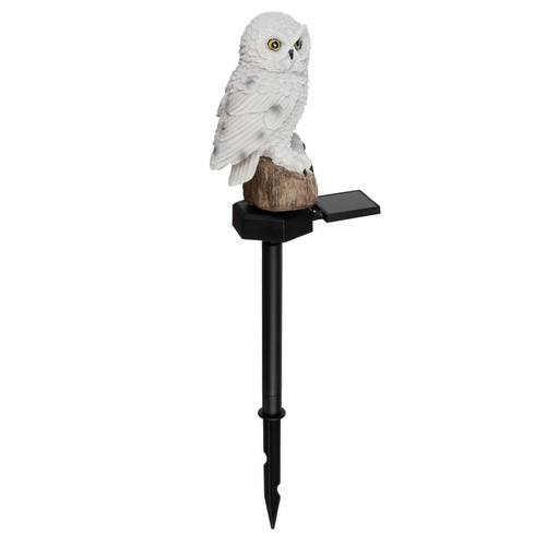 Sodo saulės lempa pelėda su judamu saulės skydeliu, 44 cm, ip44