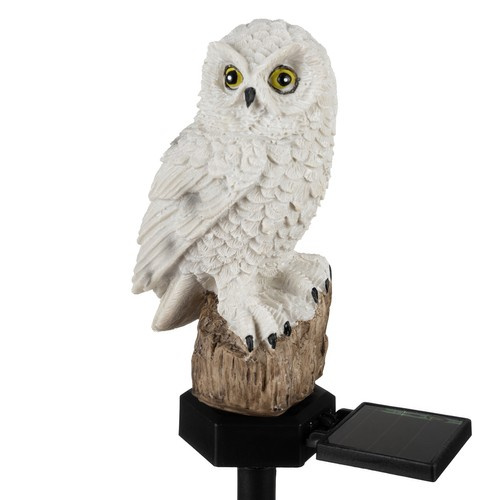 Sodo saulės lempa pelėda su judamu saulės skydeliu, 44 cm, ip44