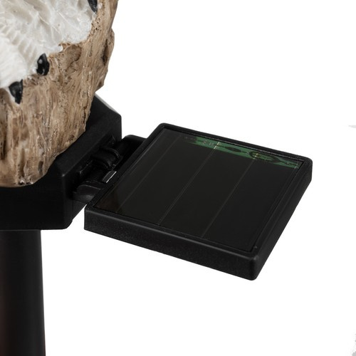 Sodo saulės lempa pelėda su judamu saulės skydeliu, 44 cm, ip44