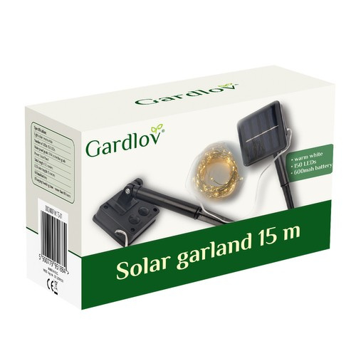 Saulės girlianda 15m ip44 150 led