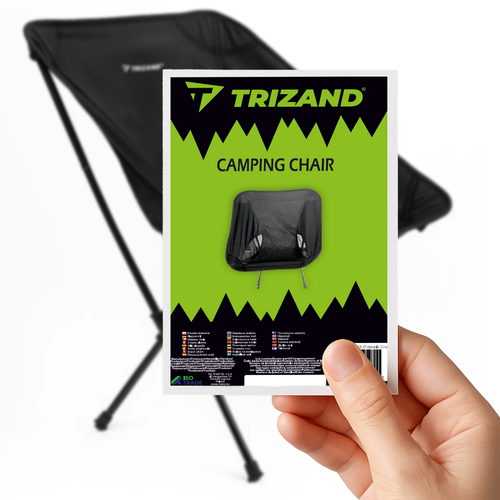 Sulankstoma kėdė trizand, juoda, 120 kg