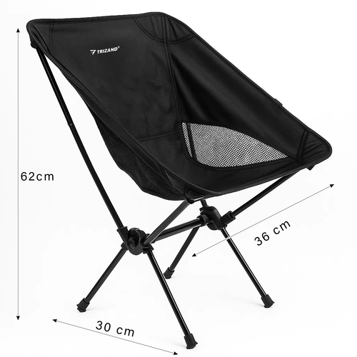 Sulankstoma kėdė trizand, juoda, 120 kg