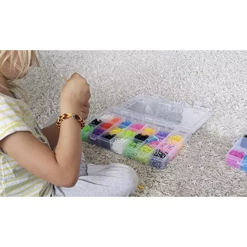 Guminės juostos apyrankių gamybos rinkinys, 1500 vnt., 23 spalvos