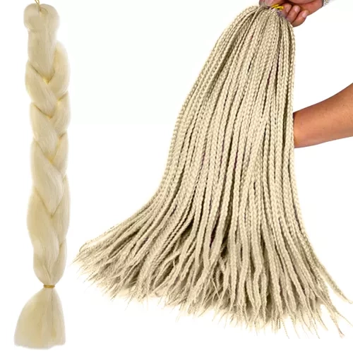 Sintetinis plaukų pluoštas šviesiai blondinė 60 cm