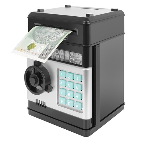 Elektroninis taupyklės seifas su pin kodu 19,5x13x12 cm