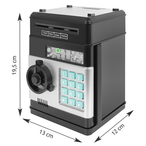 Elektroninis taupyklės seifas su pin kodu 19,5x13x12 cm