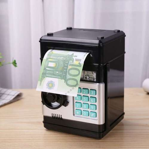 Elektroninis taupyklės seifas su pin kodu 19,5x13x12 cm