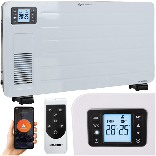 Elektrinis šildytuvas kaminer ziflo 2300w su wifi valdymu