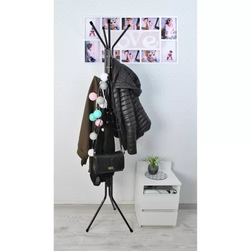 Metalinė pastatoma kabykla 42 x 42 x 175 cm, juoda