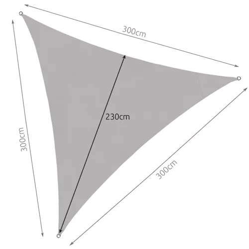 Šešėlinė burė gardlov 3x3x3m pilka